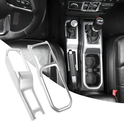 Silver Center 4WD Four-wheel Drive Gear Shift Panel Trim For Jeep Wrangler JL JT