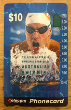 $10 Telecom Phonecard Australian Swimming  BB4