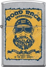 Zippo Legendary Old Chopper Motorcycle Road Race Poster Street Chrome Lighter