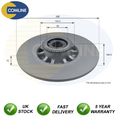Brake Disc Rear Comline Fits Vivaro 2014- Trafic 2014- 1.6 CDTi D dCi 2.0 #1