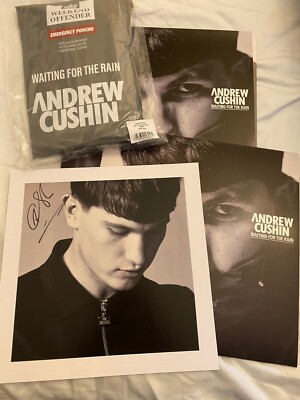 Andrew Cushin Signed - Waiting for the Rain Vinyl Bundle + Signed Litho + Poncho