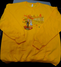 New w/Out Tag 1990s Jerzees NuBlend Yellow Fall Scare Crows Sweat Shirt-Adult L