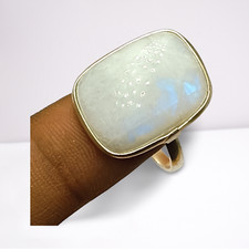 Sale Flashy Moonstone Gemstone Ring 925 Sterling Silver Plated Jewelry US SZ 10"