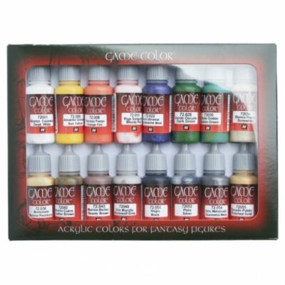 Vallejo Game Color Acrylic Paint Set for Models & Miniatures - 16 Colors