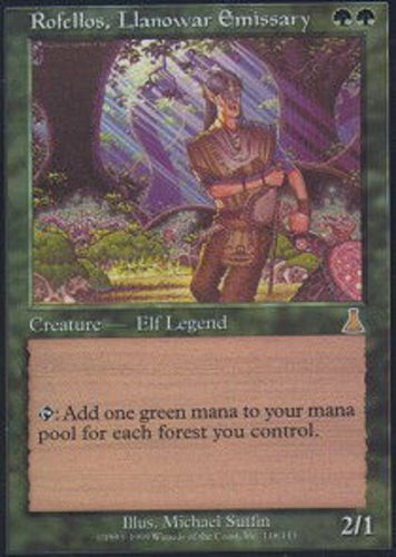 Rofellos, Llanowar Emissary X1 (Urza's Destiny [1999]) MTG (LP) *CCGHouse* Magic