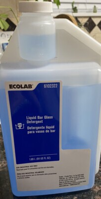 Ecolab Liquid Bar Glass Detergent #6102322  64 oz. Industrial Use