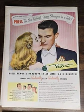 Antique Vintage 50s Prell Shampoo Hair Beauty Body Care Product Advertising