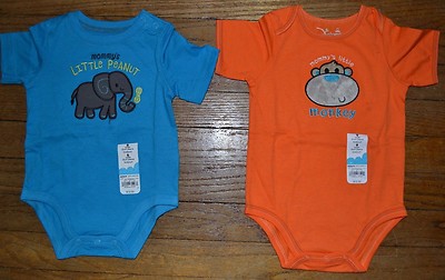 Jumping Beans Mommy's Little Peanut or Mommy's Little Monkey One Piece Bodysuit