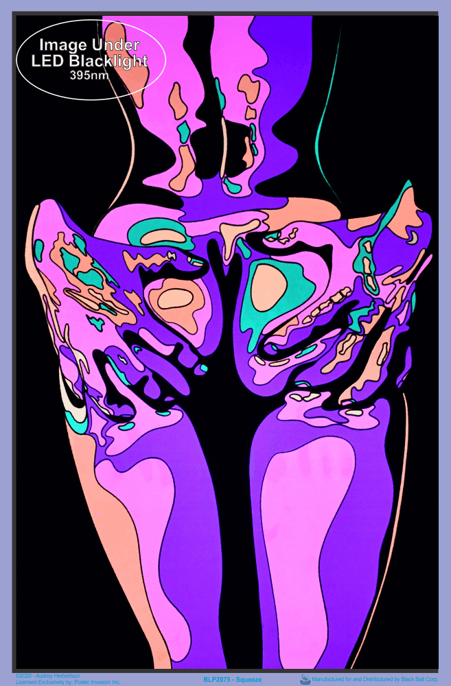 Squeeze by Audrey Herbertson Blacklight Poster - Flocked - 23