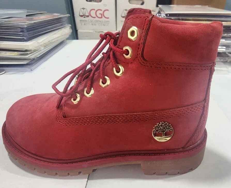 Timberland 6 Inch Premium Boot Dark Red TB0A42QR SIZE 13.5 Y  - Image 2 of 4