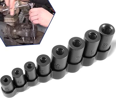 70500 Tap Socket Set, 8-Pieces Tap Socket Adapter, Use wiht 1/4'' & 3/8'' Drive
