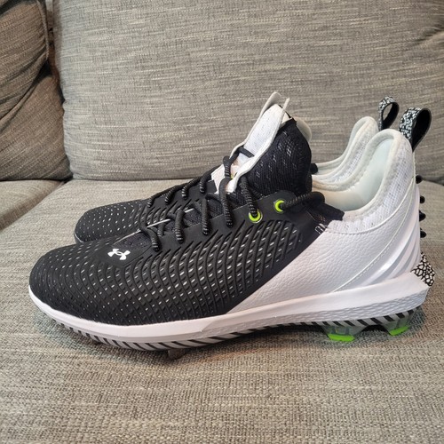 Under Armour Harper 5 Elite Low ST Baseball 3023001-001 Mens Black White Size 14