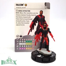 Heroclix Avengers 60th Anniversary set Falcon #030 Rare figure w/card!