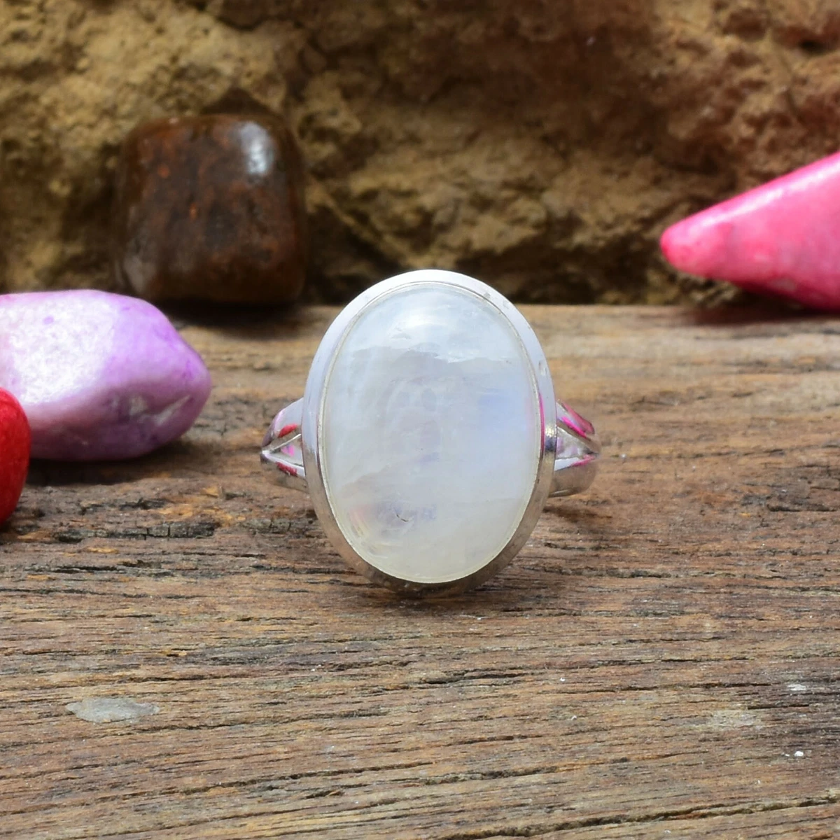 PIETRA DI LUNA Arcobaleno Indiana Non Riscaldata Pietra Preziosa Sfusa... EUR 53,27 - IT - Foto 9