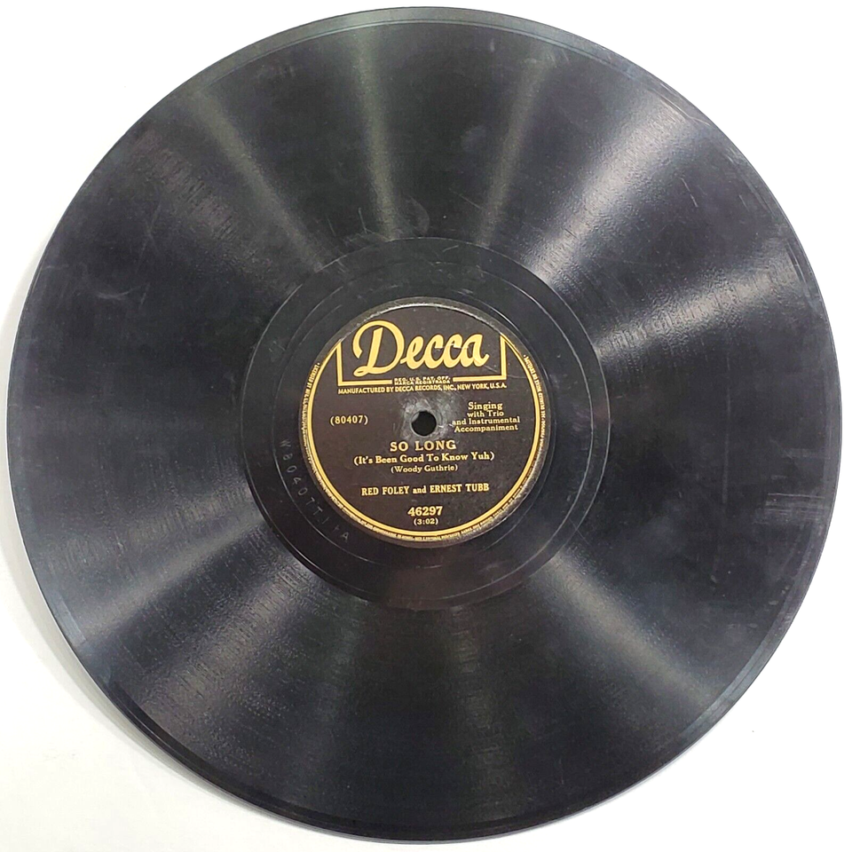 Red Foley & Ernest Tubbs 1951 VG+ 78 RPM Record 10” Decca 46297 The ...
