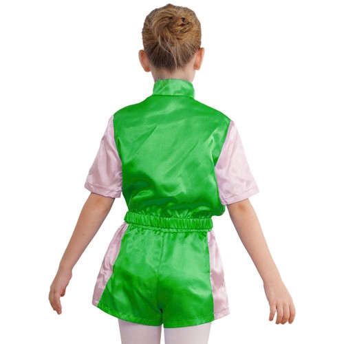 Kids Girls Suit Hip Hop Outfit Modern Set 80s Activewear Team Competition Jazz - Picture 20 of 56