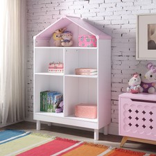 girls white bookshelf