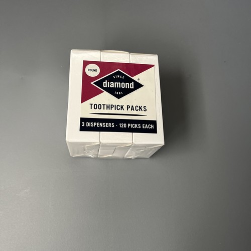 Diamond Toothpick Dispenser Packs, 3 Count, 120 Toothpicks Each