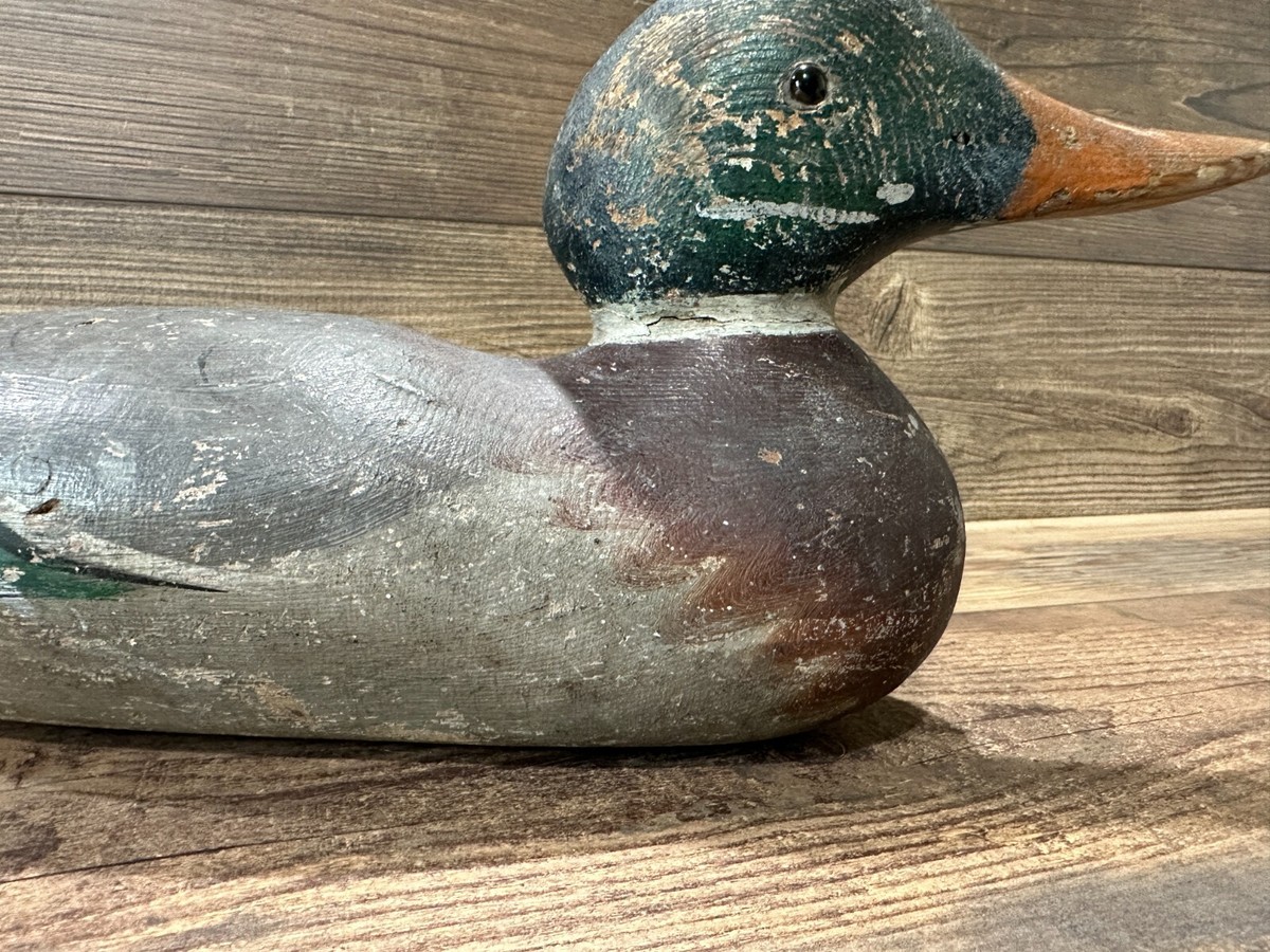 Antique Vintage Wood Duck Decoy **MASON** Mallard Drake