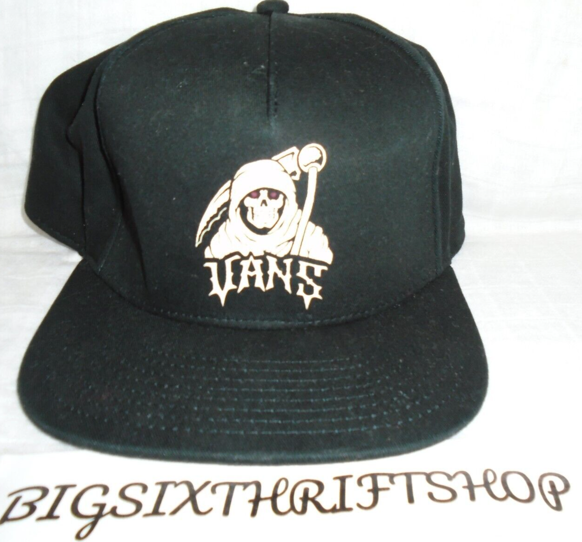 vintage vans スパイダー キャップ スカル usa Vans Off the Wall Grim Reaper Snapback Cap Hat Adjustable Adult | eBay