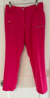 ELEGANCE SPORTS PARIS Pink Stretch Wrinkle Free Golf Pants - Size 28
