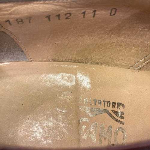 Salvatore Ferragamo braun burgunderrot Leder Budapester Oxford elegante Schuhe Gr. 11D guter Zustand - Bild 24 von 24