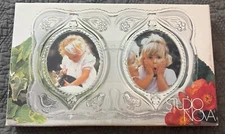 Studio Nova Love Birds Glass Double Picture Frame NEW