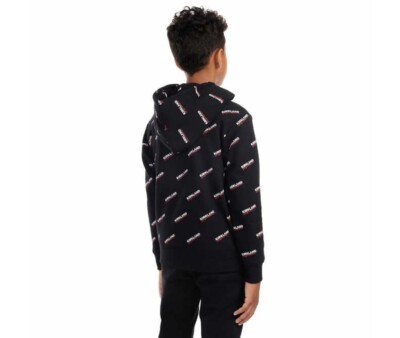 Kirkland Signature Youth Logo Hoodie Black Costco Unisex Kangaroo