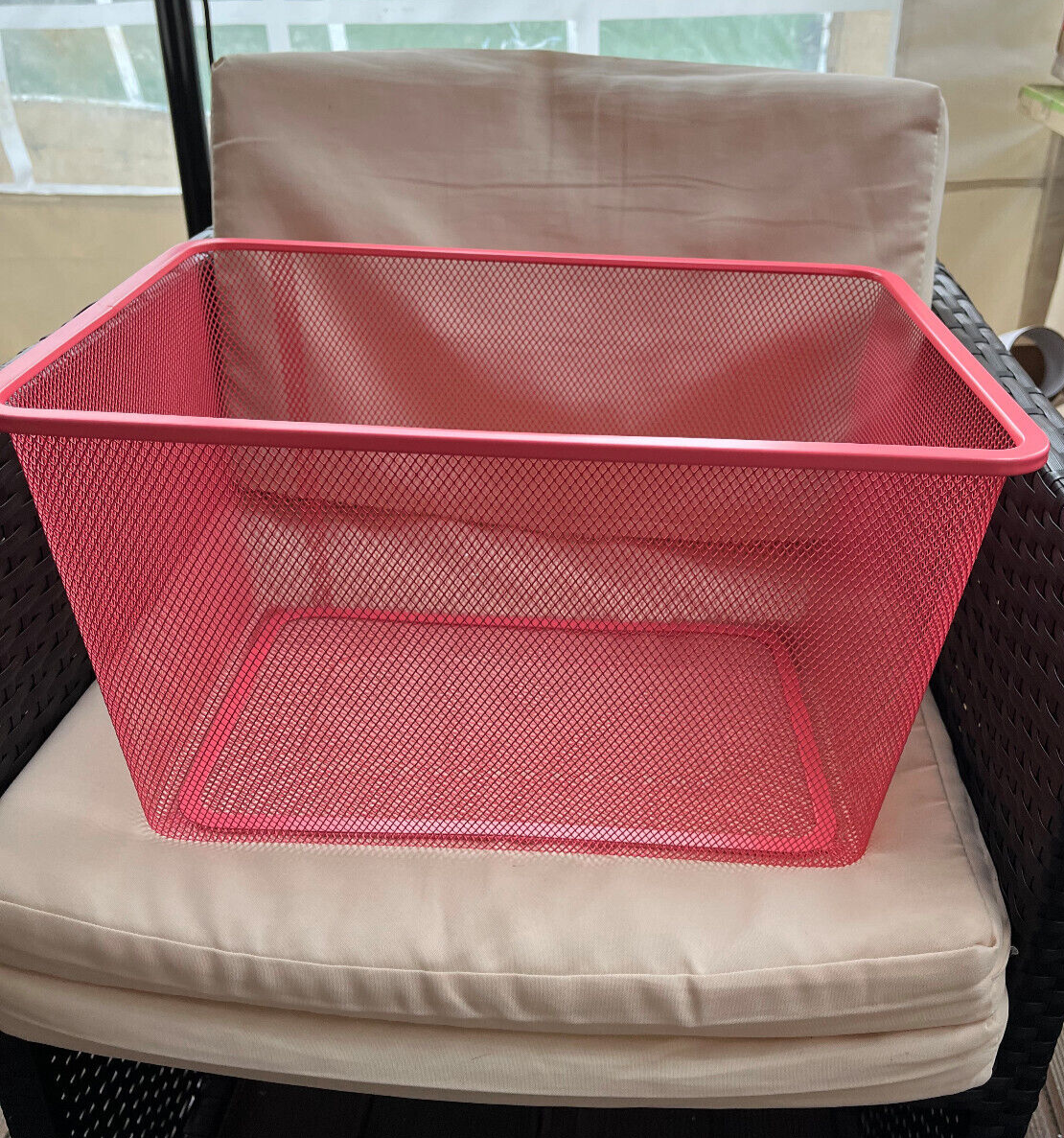 IKEA Trofast Netzdrahtkorb, Hellrot,42x30x23cm Aufbewahrungskorb Regal-Boxen NEU
