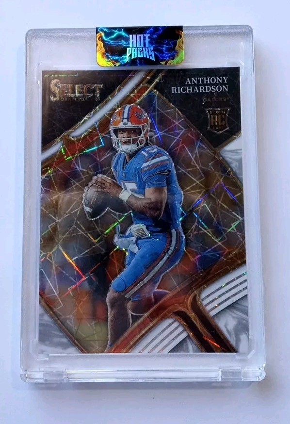 2023 23 Panini Select Draft Picks Anthony Richardson # 104 RC Rookie White Laser
