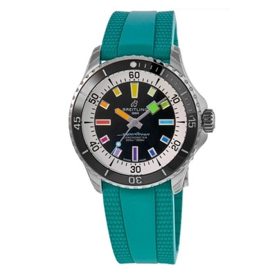 Breitling Superocean Auto 42 Black Dial Aquamarine Men's Watch A17375211B2S2