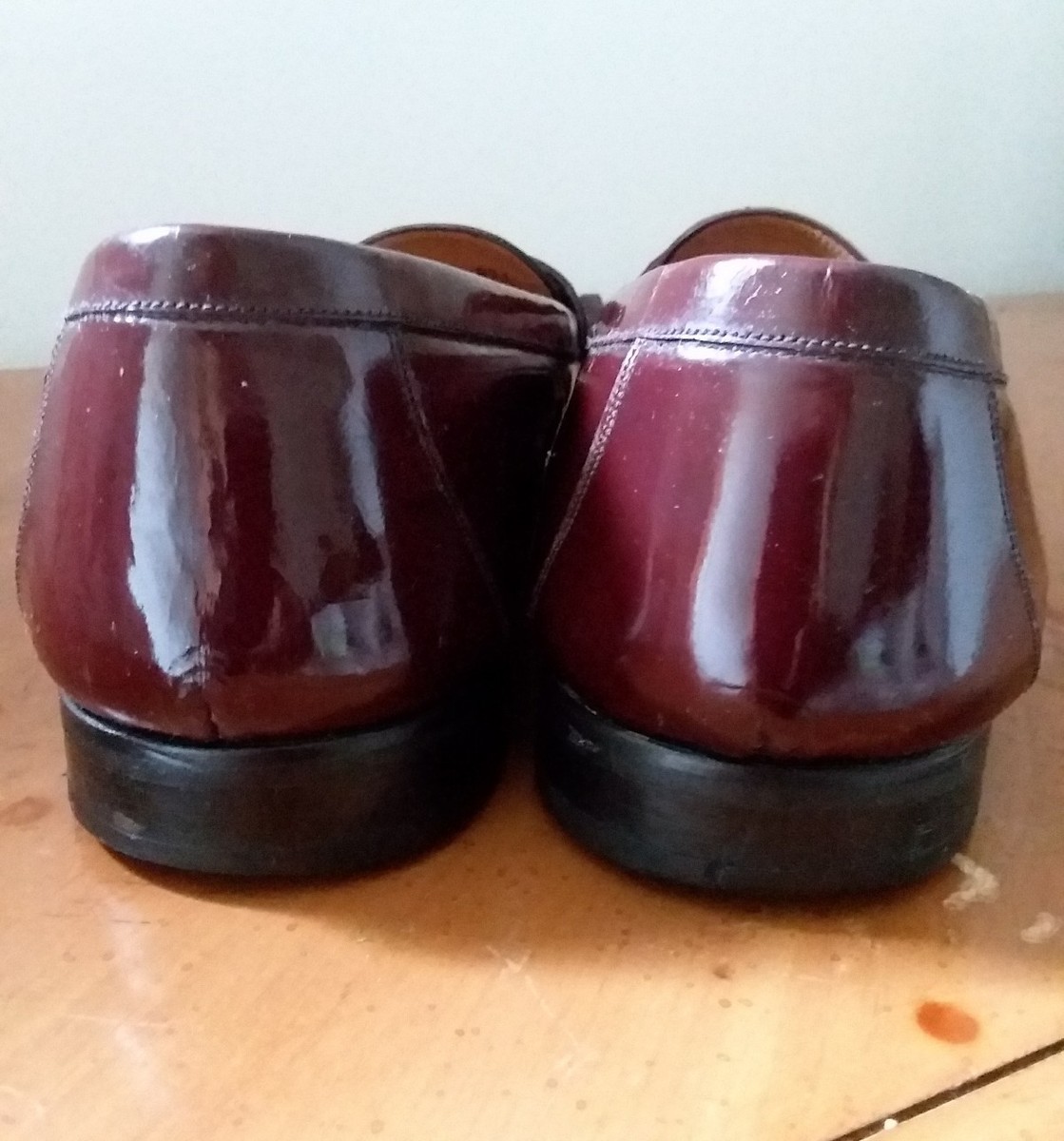 Mezlan Santander Leather Burgundy Loafers Tassels Made in  display picture 1