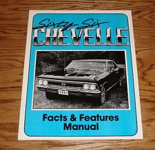 1966 Chevrolet Chevelle Illustrated Facts & Features Manual Brochure 66 Chevy