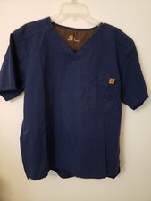 Medium Scrub Tops Lot Of 2 Black Blue Cherokee Carhartt