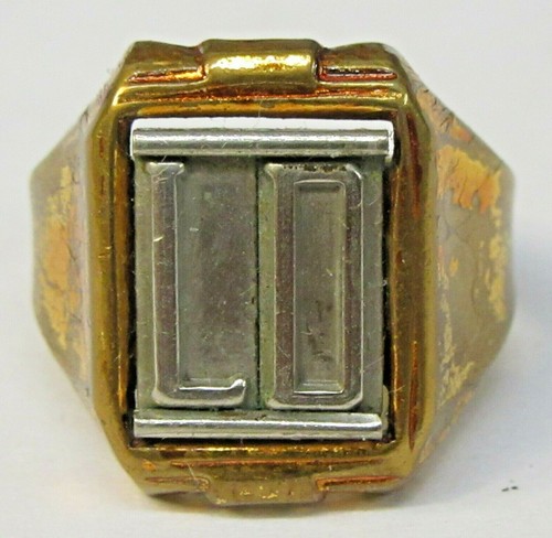 1937 ORPHAN ANNIE 2 INITIAL SIGNET RING w/paperwork Ovaltine Radio Premium f1 - Picture 2 of 10