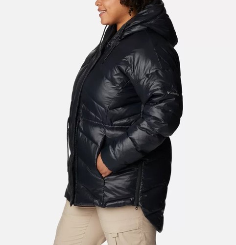 Columbia Women's Icy Heights II Down Novelty Jacket Black Gunmetal Plus size 2X - Picture 7 of 10