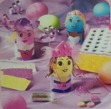 Dudley's Dip & Dress Princess Egg Decorating Kit Hat Sticker Egg Coloring Ribbon