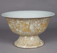 Compote Bowl  10"Dia 5.75"High IVORY Mosaic  Revere Centerpiece FREE SHIPPING