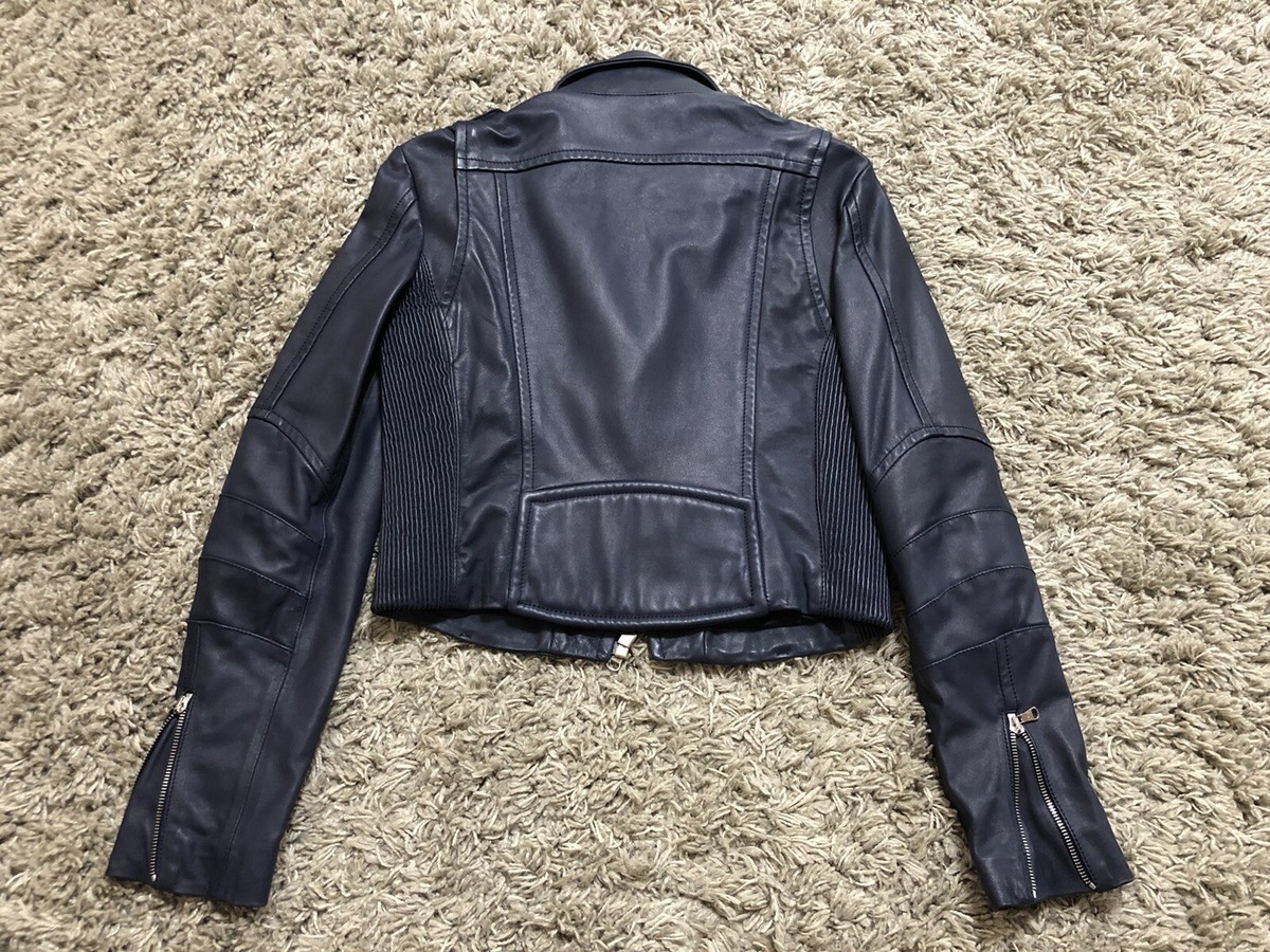 Pierre Balmain Women Moto Leather Jacket 28/42 | eBay