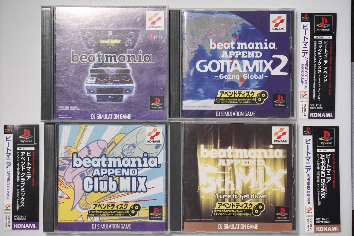 PlayStation 1 Beat Mania + Append Club Mix + GottaMix 2 + 5th Mix 