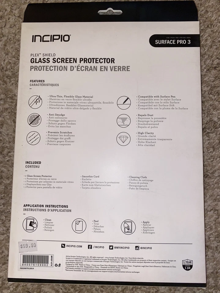 Incipio Glass Screen Protector Surface Pro 3 - Image 2 of 2