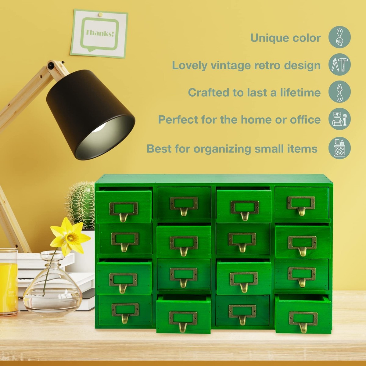 Emerald Green Wood 16-Drawer Apothecary Small Cabinet - 20"x3.6x14 | eBay Emerald Green Wood 16-Drawer Apothecary Small Cabinet - 20"x3.6x14 | eBay