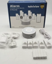 tolviviov WiFi Door Alarm System, 8-Piece Wireless Smart Home Security Kit