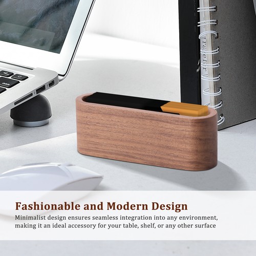 4 Pcs Wood Business Card Holder Single Slot Business Card Case for GocKG - Picture 3 of 11