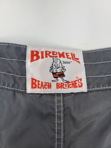 Birdwell Beach Britches Swim Trunks Mens 33 Gray Grey Nylon Board Shorts Califor - Picture 4 of 6