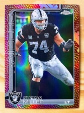 KOLTON MILLER 🏈 2025 Topps Chrome Football #183 🏈 Football Leather Refractor