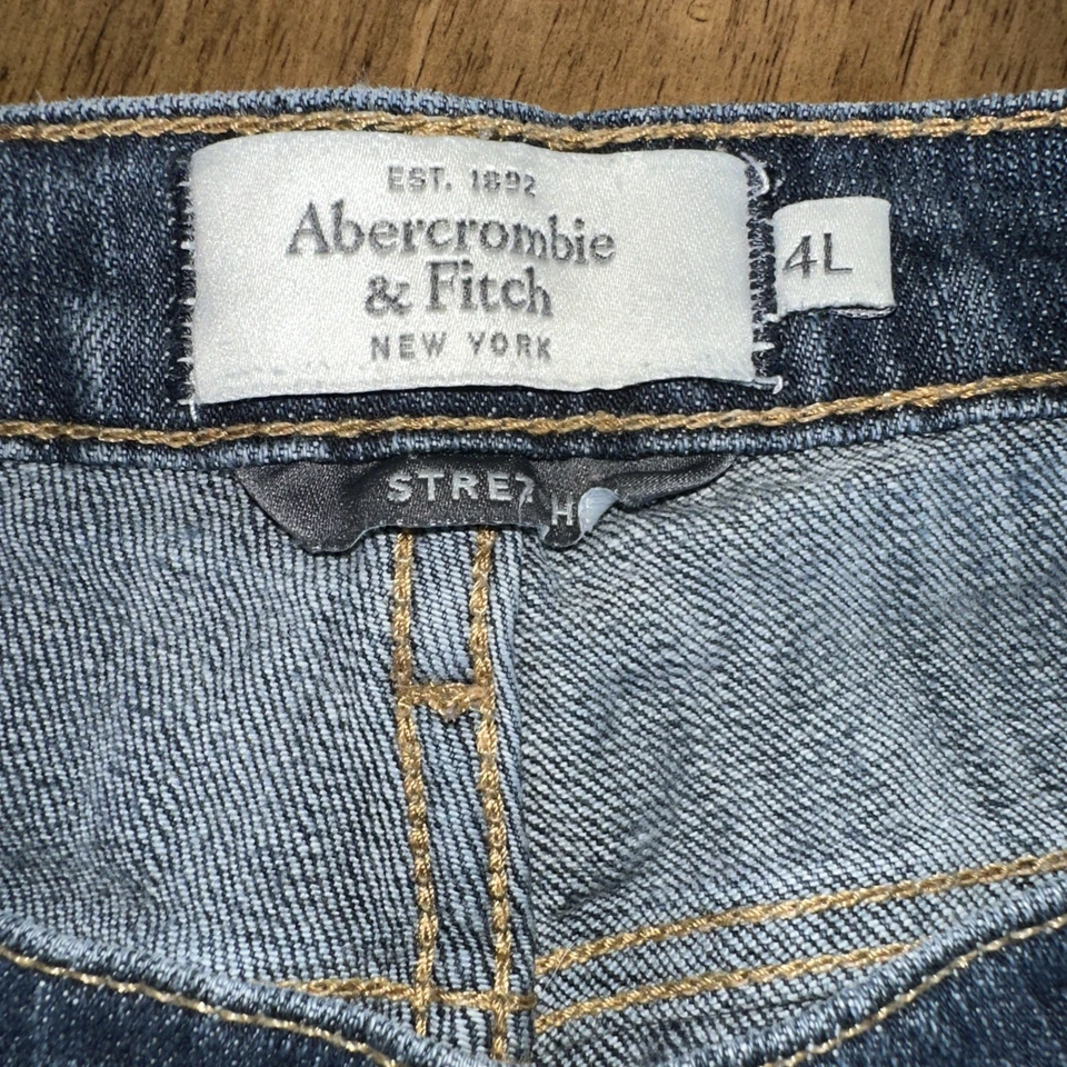 A&F Madison Bootcut Jeans Women’s 4L Low Rise 32 Inseam Stretch Denim Blue - Image 2 of 4