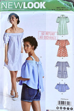 NEW LOOK 6512 2010’s Blouse & Dress Sewing Pattern. Size XS, S, M, L, XL.