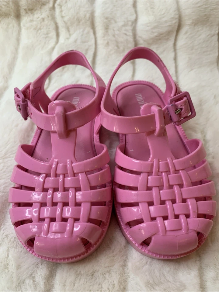 Mini Melissa Possession Jelly Zapatos Rosa Caliente Sandalias Impermeables Talla 7 Niño Pequeño P Foto 2 de 4