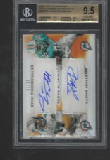 2012 Topps Platinum Dual Autographs Ryan Tannehill and Lamar Miller /25 Bgs 9.5